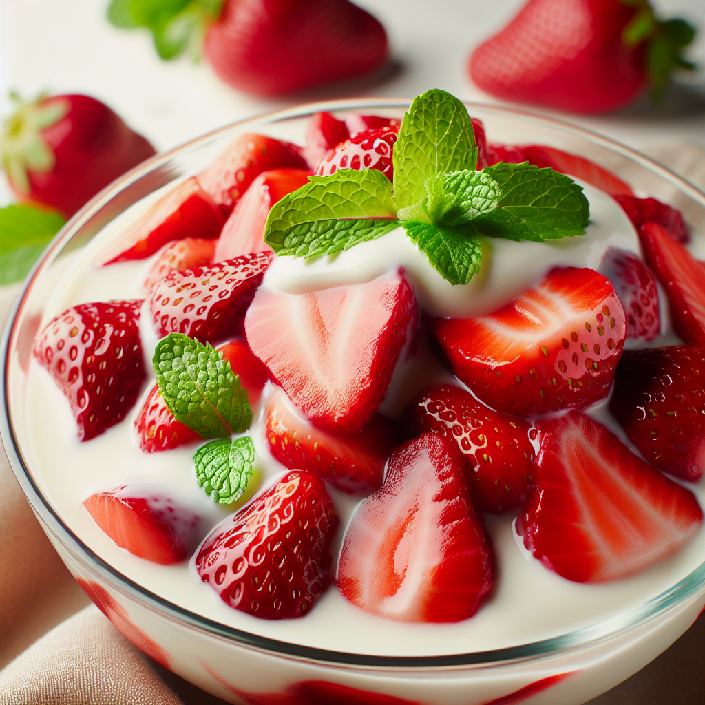 fresas con crema